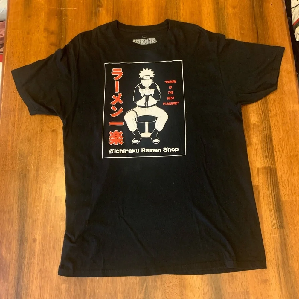 Naruto Shippuden Ripple Junction Tee Large Black white Red Graphic Short sleeve - Picture 1 of 6